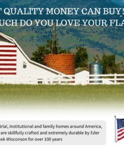 Alternative view of Eder Flag Outdoor Poly-Max American US Flag - 30x50 Feet, Vertical Stitching, Reinforced Corners, All Weather, Color Stay, 100% Made in The USA 30 x 50 ft