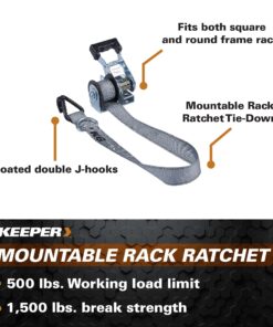 Keeper 05530-3 1-1/2" x 8’ Mountable Rack-Ratchet with 500 lbs. Working Load Limit and 1,500 lbs. Break Strength 10 71wxpdvRuL