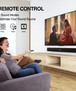 RIOWOIS Sound Bar, Sound Bars for TV, Soundbar, Surround Sound System Home Theater Audio with Wireless Bluetooth 5.0 for PC Gaming, AUX/Opt/Coax Connection, Remote Control Wall Mountable with Subwoofer 14 71wxphjEyrL