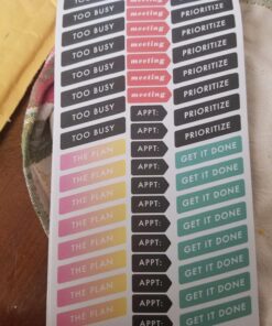 me & my BIG ideas Sticker Value Pack - The Happy Planner Scrapbooking Supplies - Productivity Theme - Multi-Color & Gold Foil - Great for Projects, Scrapbooks & Albums - 30 Sheets, 985 Stickers Total 66 71wy1izneOL