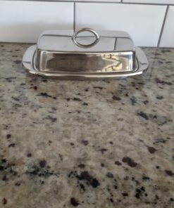 Norpro Stainless Steel Double Covered Butter Dish 1 Silver 19 71wy9u5ttHL