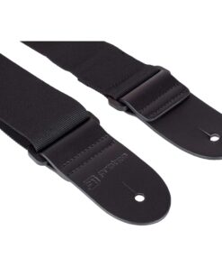 Alternative view of Protec Guitar Strap with Leather Ends and Pick Pocket, Black Nylon Strap (Black)