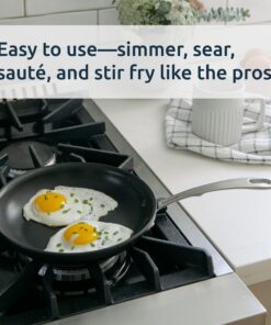 Kitchara Hard Anodized Non Stick Cookware Set - Nonstick, Oven Safe & Non Toxic Pots and Pans - Professional Chef Quality 10 Piece Set with with Frying Pans, Saucepans, Saute Pan, and Stockpot Non Stick Hard Anodized Aluminum 10 71wyXxVppTL