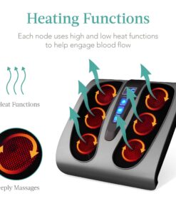 Best Choice Products Shiatsu Foot Massager, Electric Therapeutic Massage Platform w/ 6 Rollers, Heat Function, Deep Kneading, 18 Massage Nodes - Gray 8 71wyuWIcEL