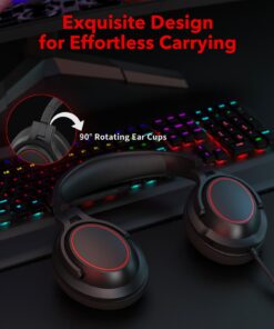 NUBWO N20 Gaming Headset with Mic - Compatible with PS5, Xbox One, Nintendo Switch Lite, PC, Laptop, and Mac, Over Ear Headphones with Noise Cancelling Microphone 20 71wyw60PiPL