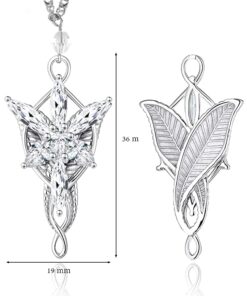 Alternative view of MagiDeal The Lord of the Rings Lady Arwen Evenstar Inspired Collectible Plated Pendant with 20-Inch Chain Necklace Silver