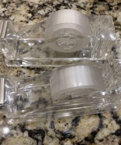 2-Piece Acrylic Tape Dispenser Desk Set - Durable, Stylish, and Versatile for Home, Office, or School - Fits Standard, Large, and Extra Large Tape Rolls - Desktop Convenience for Easy Organizing transparent 55 71wzzdp3CL