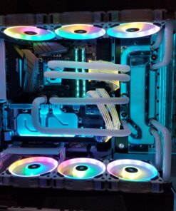 Corsair LL Series, LL120 RGB, 120mm RGB LED Fan, Triple Pack with Lighting Node PRO- White, Lighting Node PRO Included, LL120 RGB White,CO-9050092-WW Triple Pack w/ Lighting Node PRO 73 71x0Ou6xZCL