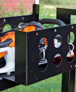 Buyers Products LT15 Mount Multi Rack Organizer Holder for Trucks and Landscape Trailers Storage for Lawn & Yard Hedge Trimmers, Chainsaws, Blowers and More, Black Without Lid 12 71x1JHb5TRL