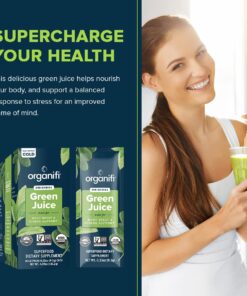 Organifi: GO Packs - Green Juice - Organic Superfood Supplement Powder - 30 Count - Organic Vegan Greens - Hydrates and Revitalizes - Support Immunity, Relaxation and Sleep 30 Go Packs 23 71x1iUD3ZJL