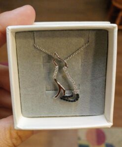 YFN Wolf Pendant Necklace 925 Sterling Silver Cubic Zirconial Wolf Moon Necklace 18" Birthday Day Jewelry for Girlfriend Wife Black Cz Wolf Necklace 19 71x1mFSLQoL
