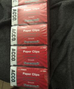 ACCO Paper Clips, Jumbo, Smooth, Economy, 10 Boxes, 100/Box (72580),Silver 30 71x2vuWlg6L