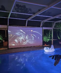 Native 1080P 5G WiFi Bluetooth Projector,15000L 450 ANSI Outdoor Movie Projector 4K Support and Max 450" Display, LED Home Theater Video Projector Compatible With iOS/Android/Win/TV Stick/PS5 White 36 71x33iXq1CL