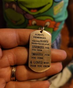 lauhonmin Always Remember You Are Braver/Stronger/Smarter Than You Think Pendant Necklace Family Friend Gift Unisex Made of Stainless steel 33 71x3ISLcVJL