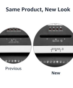 Amazon Basics 12 Sheet (new model) Micro Cut Paper and Credit Card CD Shredder With 6 Gallon Bin, Black 12 Sheet (new model) 31 71x3fJ6HoEL