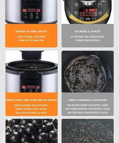 2200W Tapioca Boba Pearl Cooker, Commercial 16L Fully Automatic Pearl Pot With Non-Stick And Touchscreen Design, Sago Cooker For Boba Tea/Bubble Tea 13 71x44DRB10L