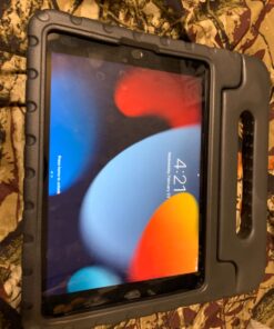 LTROP Kids Case for iPad 9th/ 8th/ 7th Generation (2021/2020/ 2019), iPad 10.2 Case with Built-in Screen Protector, Shockproof Handle Stand Kids Case for iPad 9/8/ 7 Generation 10.2 Inch - Black 34 71x4E2g8CML