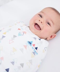 HALO Sleepsack Swaddle, 100% Cotton, Triangle Neutral, Multi, Small Multi Color Triangle Small (Pack of 1) 23 71x4Ezx zL