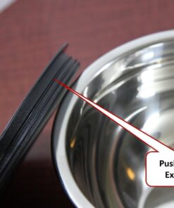 Bellemain Stainless Steel Non-Slip Mixing Bowls with Lids (4-Piece Set) 4 Piece Silver /Black 39 71x4JMP PKL