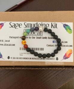 3 White Sage Smudge Gift Kit - Abalone Shell, Feather, Stand, Instructions & More - Smudging, Cleansing, Healing & Stress Relief Standard with Feather, Stand & Chakra Bracelet 28 71x4LV9YbUL 1