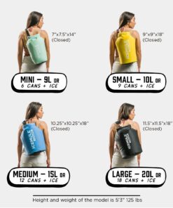 Alternative view of ICEMULE Classic Collapsible Backpack Cooler – Hands Free, 100% Waterproof, 24+ Hours Cooling, Soft Sided Cooler Large - 20L Blaze Orange