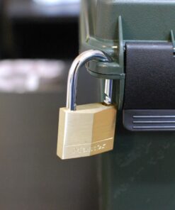 Master Lock Padlock, Solid Brass Lock, 3/4 in. Wide, 120Q (Pack of 4-Keyed Alike) 4 Pack 34 71x4lrErZQL