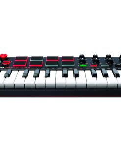 Alternative view of Akai Professional MPK Mini MKII – 25 Key USB MIDI Keyboard Controller With 8 Drum Pads, 8 Assignable Q-Link Knobs and Pro Software Suite Included Red