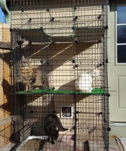 Whitmor Storage Cubes - Stackable Interlocking Wire Shelves - 14.25"D x 14.5"W x 14.5"H - Black (Set of 6) 53 71x5mraKr1L