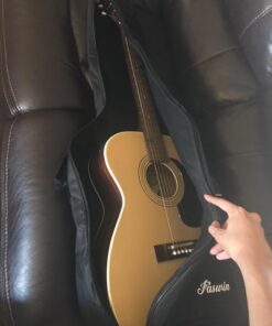 Faswin 41 Inches Guitar Bag Dual Adjustable Shoulder Strap Acoustic Guitar Gig Bag, Guitar Case Waterproof Oxford Cloth 0.3 Inch Thicken Sponge Pad, Black 50 71x67VjpOTL