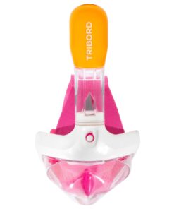TRIBORD SUBEA EASYBREATH (2021 Version) Full FACE ANTIFOG Snorkel MASK with A Secure Lock and Free Replacement Ring & Optional Camera Mount - for Adults OR Kids (Pink, S/M) 9 71x6QvOWJdL