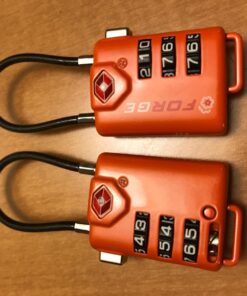 TSA Approved Cable Luggage Locks, Re-settable Combination with Alloy Body Orange 2 Pack 24 71x6goNzrhL