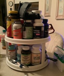 Copco Non-Skid Turntable, 2-Tier, 12-Inch, White/Gray 29 71x6xESW3fL