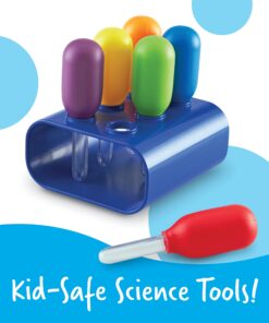 Learning Resources Jumbo Colorful Eyedroppers - Set of 6 with Stand, Ages 3+, Science Class Tools, Preschool Science, Sensory Accessories,Droppers for Kids,Back to School Supplies Eyedropper 19 71x7JGR8YaL