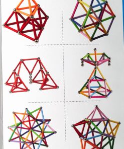 MONILON 160 Pcs Magnet Building Sticks Kids Toys, Lengthen Magnetic Construction Building Blocks Set 3D Brain Training Learning Educational DIY STEM Toys 29 71x7SzATXIL