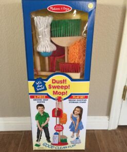 Melissa & Doug Dust! Sweep! Mop! 6-Piece Pretend Play Cleaning Set - Broom, Duster, Kid-Sized Cleaning Toys For Boys and For Girls 50 71x7VXxOqzL