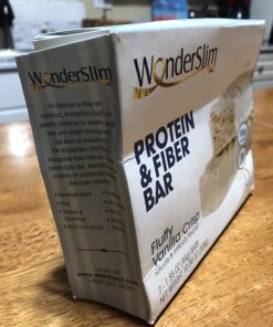 WonderSlim Protein & Fiber Bar, Fluffy Vanilla Crisp - 15g Protein, 7g Fiber, Gluten Free (7ct) 16 71x7YK9ixjL