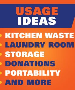 Hefty Ultra Strong Tall Kitchen Trash Bags, Clean Burst Scent, 13 Gallon, 80 Count 27 71x7ZLKwpqL 1