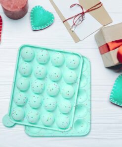 Junxave BPA Free Cake Pop Mold Set, Lollipop Silicone Molds, Cake Pop Trays with Stand Holder 100 Sticks Treat Bags 14 71x8LhZOv9L