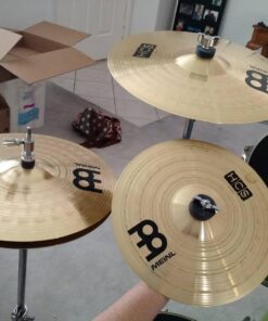 Meinl Cymbals HCS Cymbal Set Box Pack for Drums with 13" Hihats, 14" Crash, Plus Free 10" Splash, Sticks, Lessons — Made in Germany — Durable Brass, 2-Year Warranty, Traditional Finish (HCS1314 43 71x8iAkvMVL