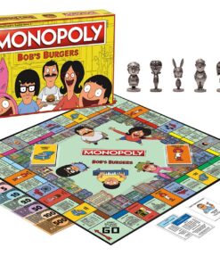 Alternative view of Monopoly Bobs Burgers Board Game | Themed Bob Burgers TV Show Monopoly Game | Officially Licensed Bob's Burgers Game