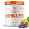 Genius Pre Workout Powder, Grape Limeade - All-Natural Nootropic Pre-workout & Caffeine-Free Nitric Oxide Booster Supplement with Beta Alanine & Alpha GPC - No Artificial Flavors, Sweeteners, or Dyes 14 71x8xgRUHlL 1