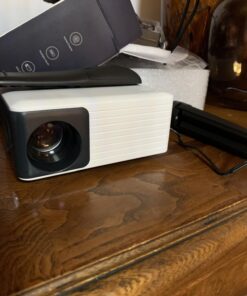 Mini Projector with WiFi and Bluetooth, 1080P Supported iPhone Projector with Projector Stand, Portable Movie Projector for Home Theater/Outdoor, Compatible with iOS/Android/Laptop/TV Stick/HDMI/PS5 Black 48 71x9yaUH4wL