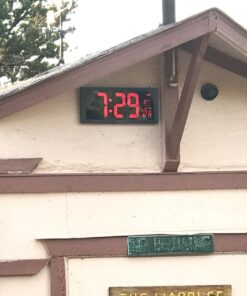 AcuRite Large Digital LED Oversized Wall Clock with Date, Temperature and Fold-Out Stand, 18-Inch, Red 30 71xAf5FfHQL