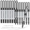 Rollerball Pen Fine Point Pens: 16 pack Black Liquid Ink Roller Ballpoint Gel Pens, 0.5 mm Extra Fine Tip Rolling Ball Stick Pens for Smooth Writing, Journaling Notes Drawing School Office Stationary