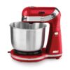 DASH Stand Mixer (Electric Mixer for Everyday Use): 6 Speed Stand Mixer with 3 qt Stainless Steel Mixing Bowl, Dough Hooks & Mixer Beaters for Dressings, Frosting, Meringues & More - Red, DCSM250RD