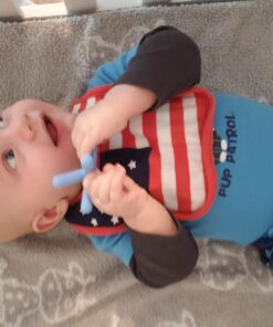 Comotomo Silicone Baby Teether, Blue, 1.75x1.75x3 Inch (Pack of 1) 1.75x1.75x3 Inch (Pack of 1) 15 71xB4zuXV6L