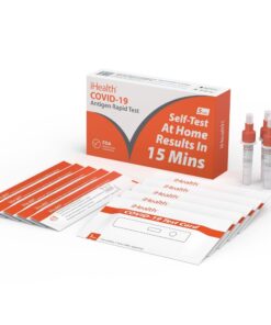 Alternative view of iHealth COVID-19 Antigen Rapid Test, 1 Pack, 5 Tests Total, FDA EUA Authorized OTC at-Home Self Test, Results in 15 Minutes with Non-invasive Nasal Swab, Easy to Use & No Discomfort