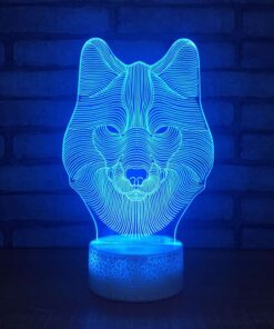 3D Illusion Lamp Animals Wolf Night Light Touch Table Desk Lamps 7 LED Colors Changing Lighting Wolf Shape Acrylic Table Desk Bedroom Decoration Cool Gifts Ideas Birthday Xmas (Animals Wolf) 18 71xBsaPTcL
