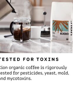 Kion Organic Ground Coffee, Tested for Toxins, Ethically Sourced, Rich, Bold, and Smooth, Medium Roast 12 Oz (1 Pack) Ground Medium Roast 12 Ounce (Pack of 1) 10 71xBxyHZtxL