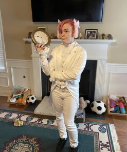 Skeleteen Jumbo Gold Clock Necklace - White Rabbit Clock, Hip Hop Rapper Clock - 1 Piece 32 71xCEqzImxL